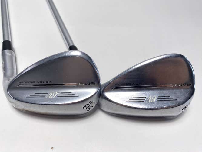 Titleist Vokey SM9 Tour Chrome Wedge Set 54* 12 58* 8 Wedge Steel Mens RH