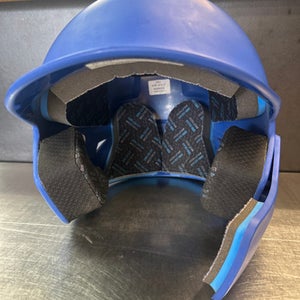 Used Champro HX GAMER PLUS W/ JAW GUARD Batting Helmet No Mask Royal Blue MD 11868-S000063828