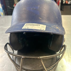 Used Easton HELEMT Batting Helmet w/Mask Royal Blue MD 11868-S000063416