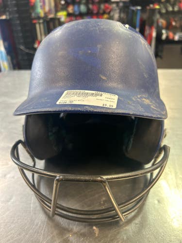 Used Easton HELEMT Batting Helmet w/Mask Royal Blue MD 11868-S000063416