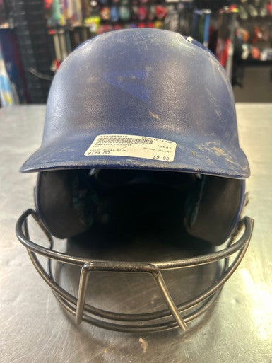 Used Easton HELEMT Batting Helmet w/Mask Royal Blue MD 11868-S000063416