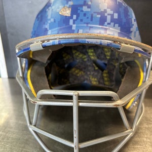 Used Under Armour HELMET W/MASK Batting Helmet w/Mask Royal Blue S/M 11868-S000063445