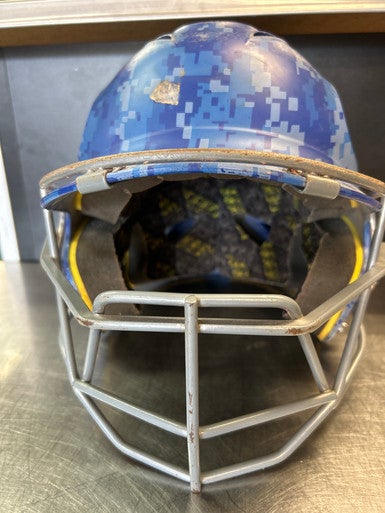 Used Under Armour HELMET W/MASK Batting Helmet w/Mask Royal Blue S/M 11868-S000063445