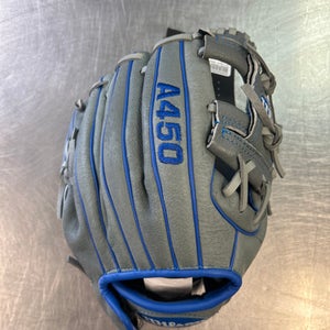 Used Wilson A450 BB/SB Glove RH Throw Grey 10 3/4" 11868-S000063542
