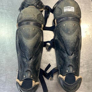 Used Under Armour SHIN GUARD Catchers Leg Guards Navy Blue Adult 11868-S000063573