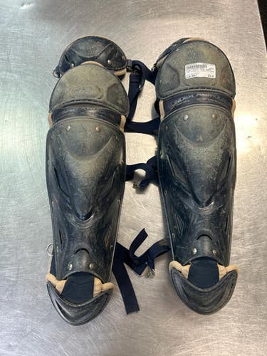 Used Under Armour SHIN GUARD Catchers Leg Guards Navy Blue Adult 11868-S000063573