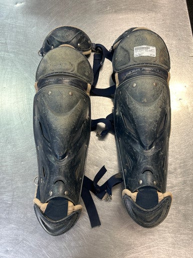 Used Under Armour SHIN GUARD Catchers Leg Guards Navy Blue Adult 11868-S000063573