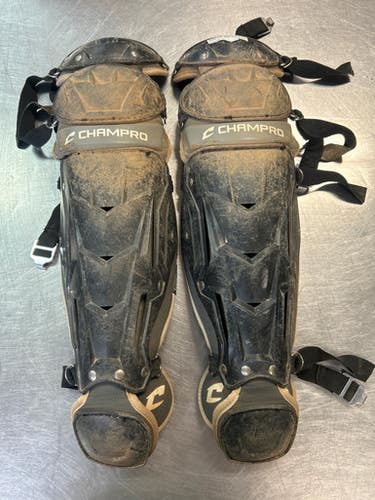 Used Champro LL SHIN GUARD Catchers Leg Guards Black Junior 11868-S000063577