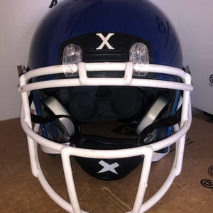 USED XENITH X2E+ ADULT FOOTBALL HELMET - LARGE  - ROYAL BLUE METALLIC