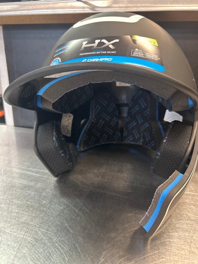 Used Champro HX GAMER PLUS W/ JAW GUARD Batting Helmet No Mask Black LG 11868-S000063859