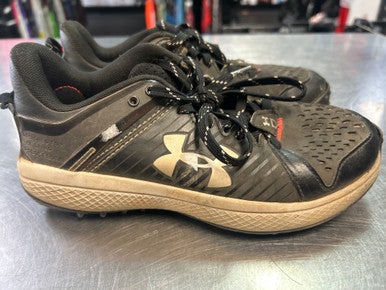 Used Under Armour INDOOR CLEAT BB/SB Cleats Black Junior 03.5 11868-S000063863