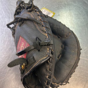 Used Rawlings CATCHERS MITT BB/SB Catchers RH Throw Black 32" 11868-S000063864