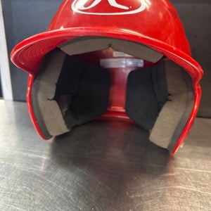 Used Rawlings RCFH Batting Helmet No Mask Red MD 11868-S000063899