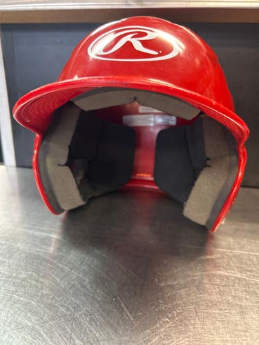 Used Rawlings RCFH Batting Helmet No Mask Red MD 11868-S000063899