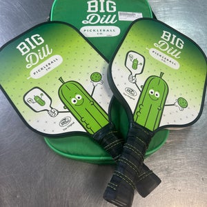Used BIG DILL PADDLE SET Pickleball Racquet Green 11868-S000063906