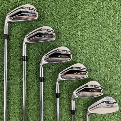 Cobra King F7 Iron Set 6-PW GW Steel Regular Flex Left Handed -1/2 Short