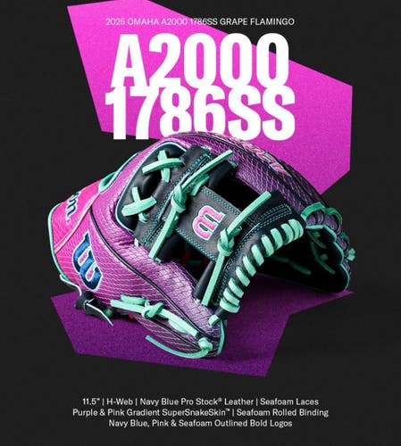 2025 Grape Flamingo A2000® 1786SS 11.5” Infield Baseball Glove