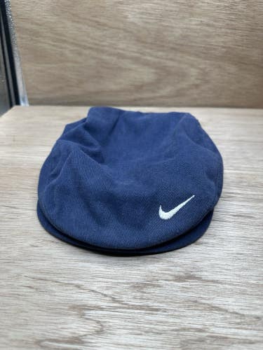 Vtg 90s NIKE Blue White Swoosh Golf Cabbie Michael Jordan Hat Newsboy Cap S USA