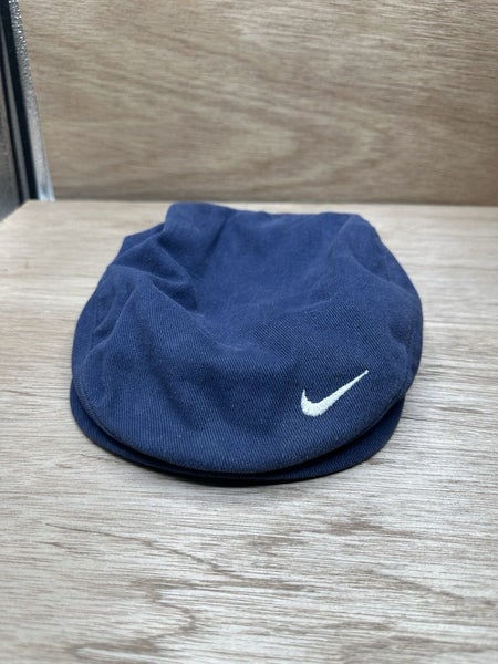 Vtg 90s NIKE Blue White Swoosh Golf Cabbie Michael Jordan Hat Newsboy Cap S USA