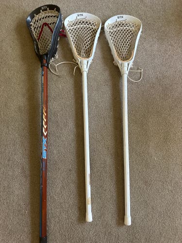 3 vintage lacrosse sticks