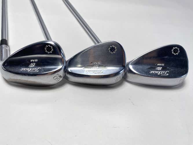 Titleist Vokey SM7 Tour Chrome Wedge Set 52* 8 | 56* 10 | 60* 8 Wedge Mens RH