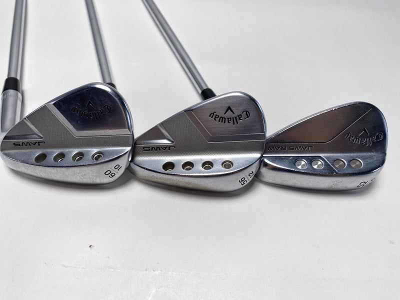 Callaway Jaws Full Toe Raw Face Chrome Wedge Set 52* 10 | 56* 12 | 60* 10 DG RH
