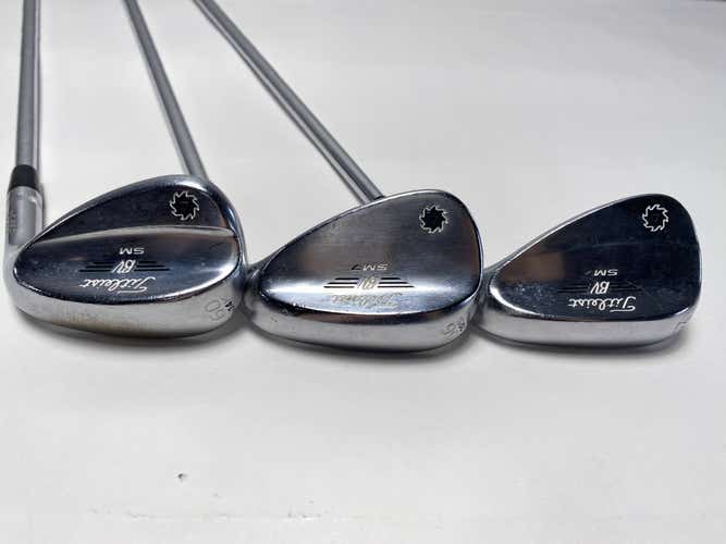 Titleist Vokey SM7 Tour Chrome Wedge Set 52* 12 | 56* 10 | 60* 14 Wedge Mens RH