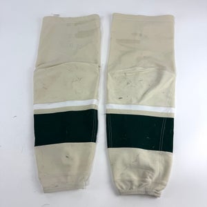 Used Iowa Wild Cream and Green CCM Socks | L | D70