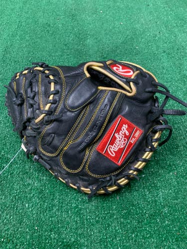 Black Rawlings Gold Glove Elite RH Catcher's Baseball Glove 32" (Used)