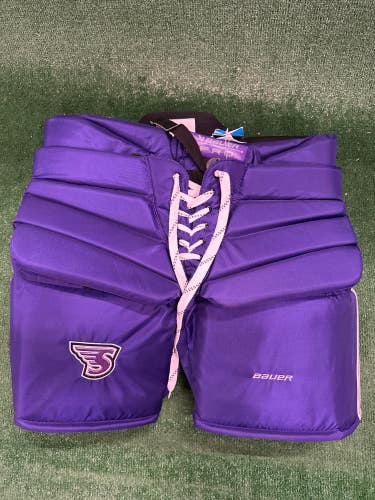 Purple Senior Large Bauer Pro Hockey Goalie Pants (New)