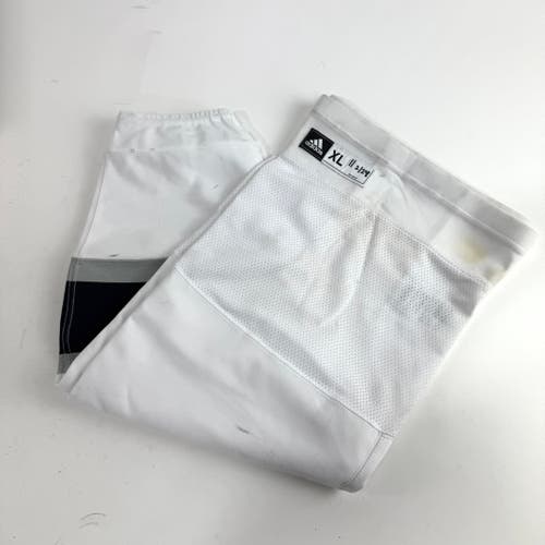 Used Anze Kopitar White Adidas LA Kings Socks | XL - Pair used 2/24