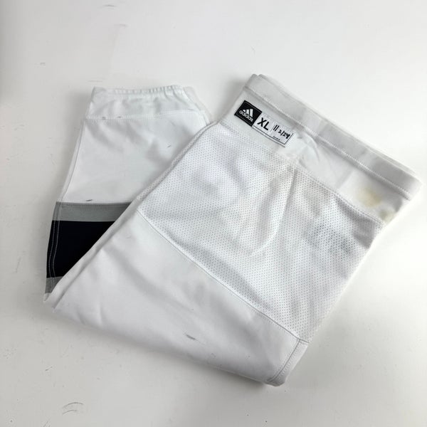 Used Anze Kopitar White Adidas LA Kings Socks | XL - Pair used 2/24