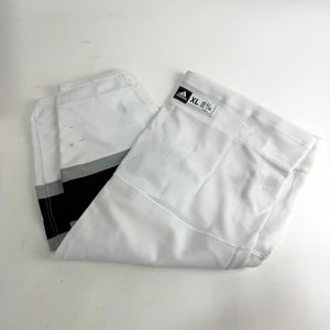 Used Anze Kopitar White Adidas LA Kings Socks | XL - Pair used 3/12