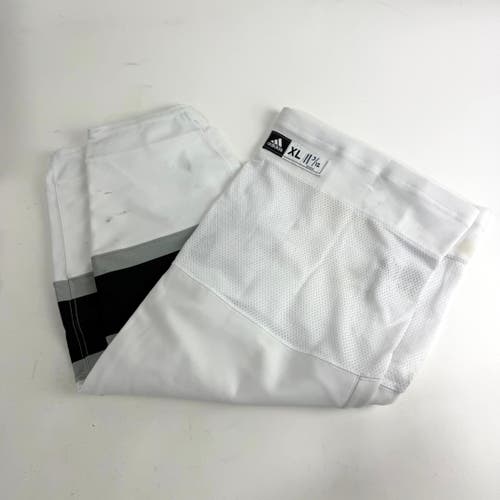 Used Anze Kopitar White Adidas LA Kings Socks | XL - Pair used 3/12