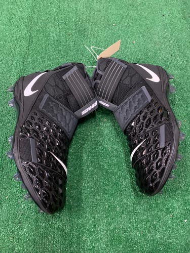 Black Men's Size M 15.0 (W.16.0) Adult Nike Force Savage Elite 2 High Top Cleats (New)