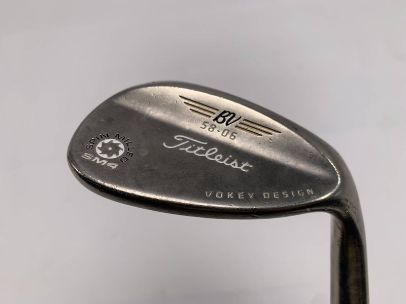 Titleist Vokey Spin Milled SM4 Black Lob Wedge LW 58* 6 Wedge Steel Mens RH