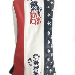 NEW PRG Liberty Red/White/Blue Leather Driver Headcover