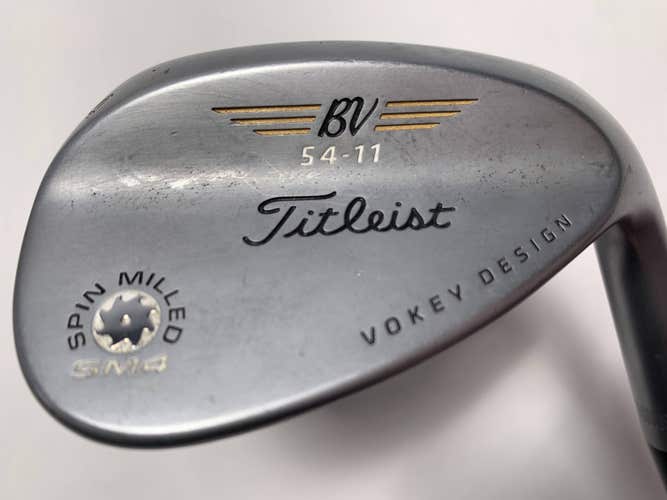 Titleist Vokey Spin Milled SM4 Chrome Sand Wedge SW 54* 11 Wedge Steel Mens RH