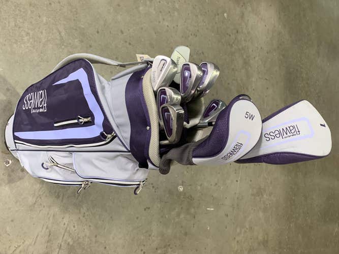 Top Flite Flawless Ladies Club Set Driver 5W 5H 6-PW+SW Putter RH HC +Bag Dent