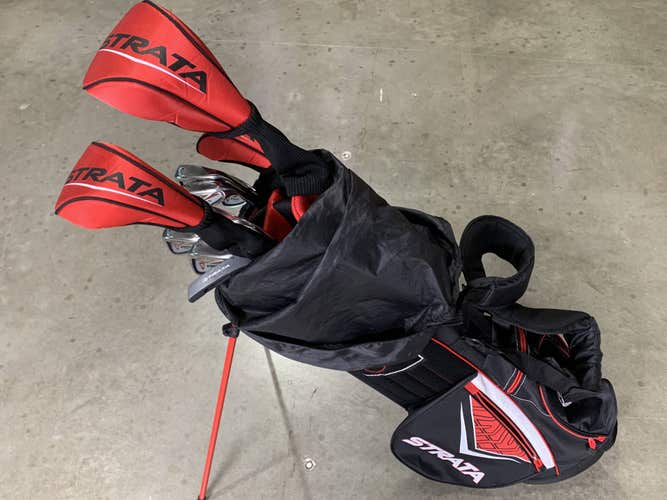 Callaway Strata Plus Club Set Driver 3W 5H 6-PW SW Putter Regular RH HC +Bag