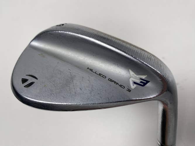 TaylorMade Milled Grind 3 Raw Chrome Wedge 60* 12 TT DG S400 Stiff Mens RH
