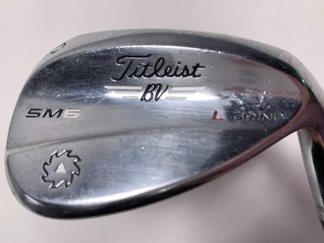 Titleist Vokey SM6 Tour Chrome Lob Wedge LW 60* 4 L-Grind Wedge Steel Mens RH