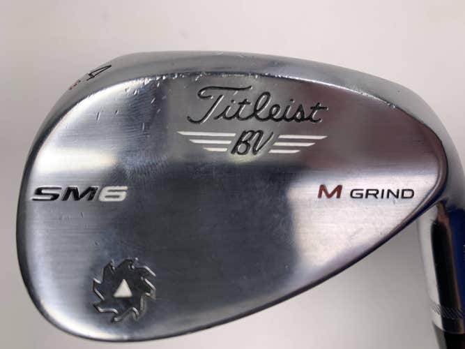 Titleist Vokey SM6 Tour Chrome Sand Wedge SW 54* 8 Bounce M-Grind Mens RH