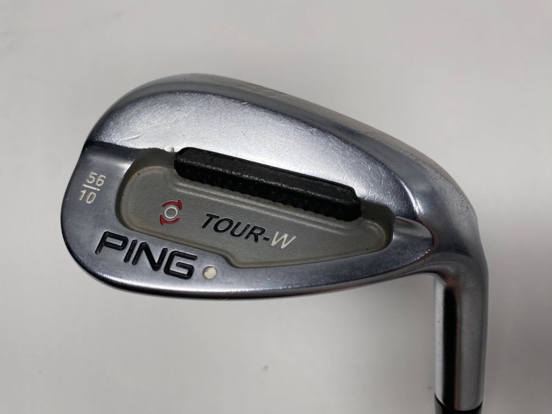 Ping Tour-W Brushed Silver Sand Wedge SW 56* 10 Black Dot AWT Stiff Mens RH