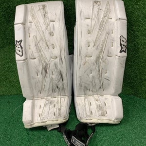 White 23" Youth Brian's Netzero Goalie Leg Pads (Used)