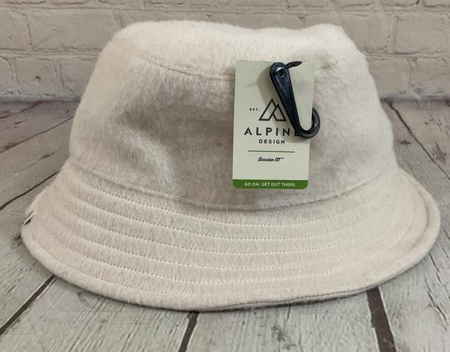 Alpine Design 104141 Women's Pleated Brushed Bucket Hat Cream OSFM