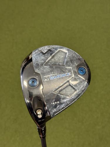 Callaway Paradym Ai Smoke Triple Diamond 9 Driver Stiff Hzrdus 6.0 LEFT HANDED