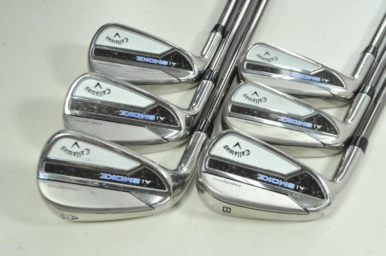 LEFT HANDED Callaway Paradym Ai Smoke 6-PW,AW Iron Set Regular Graphite # 199365