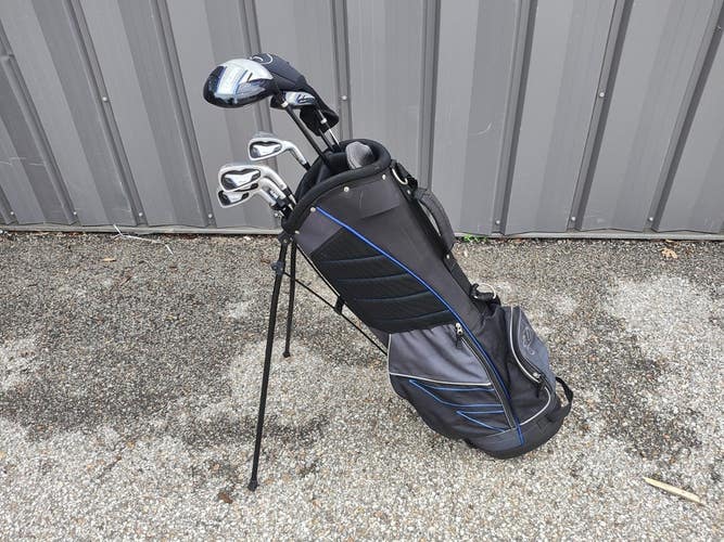 Wilson BLK 10 Piece Regular Flex Complete Golf Set Stand Bag