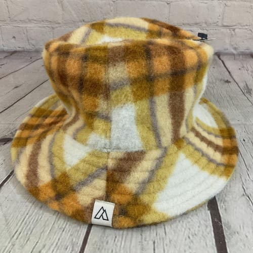 Alpine Design 104141 Women's Pleated Brushed Bucket Hat Pumpkin Patch Plaid OSFM